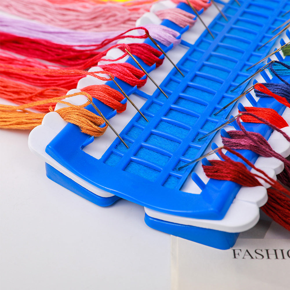 50-Position Floss Organizer Cross Stitch Embroidery Thread Organizer (Blue)
