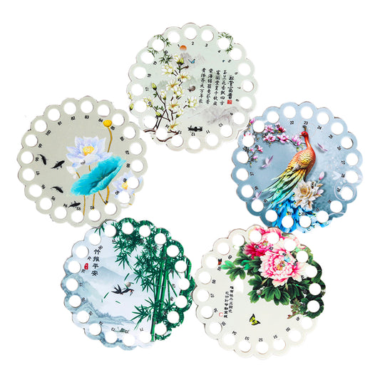 20-Hole Cross Stitch Thread Holder Flower Winding Board Sewing Accessory(14.5CM)