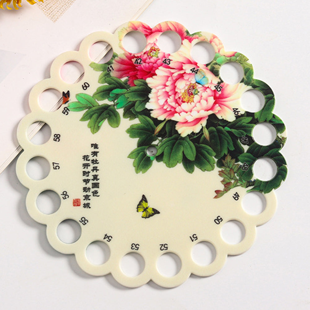 20-Hole Cross Stitch Thread Holder Flower Winding Board Sewing Accessory(14.5CM)
