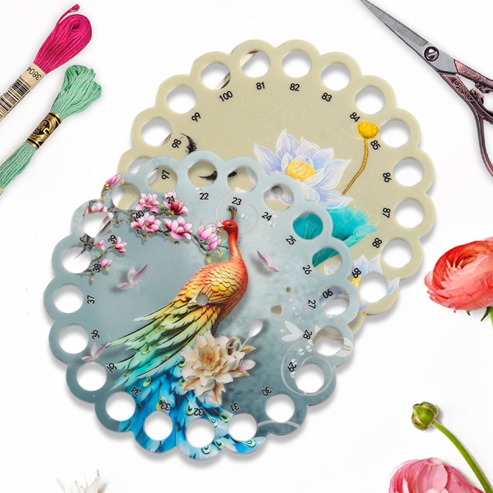 20-Hole Cross Stitch Thread Holder Flower Winding Board Sewing Accessory(14.5CM)