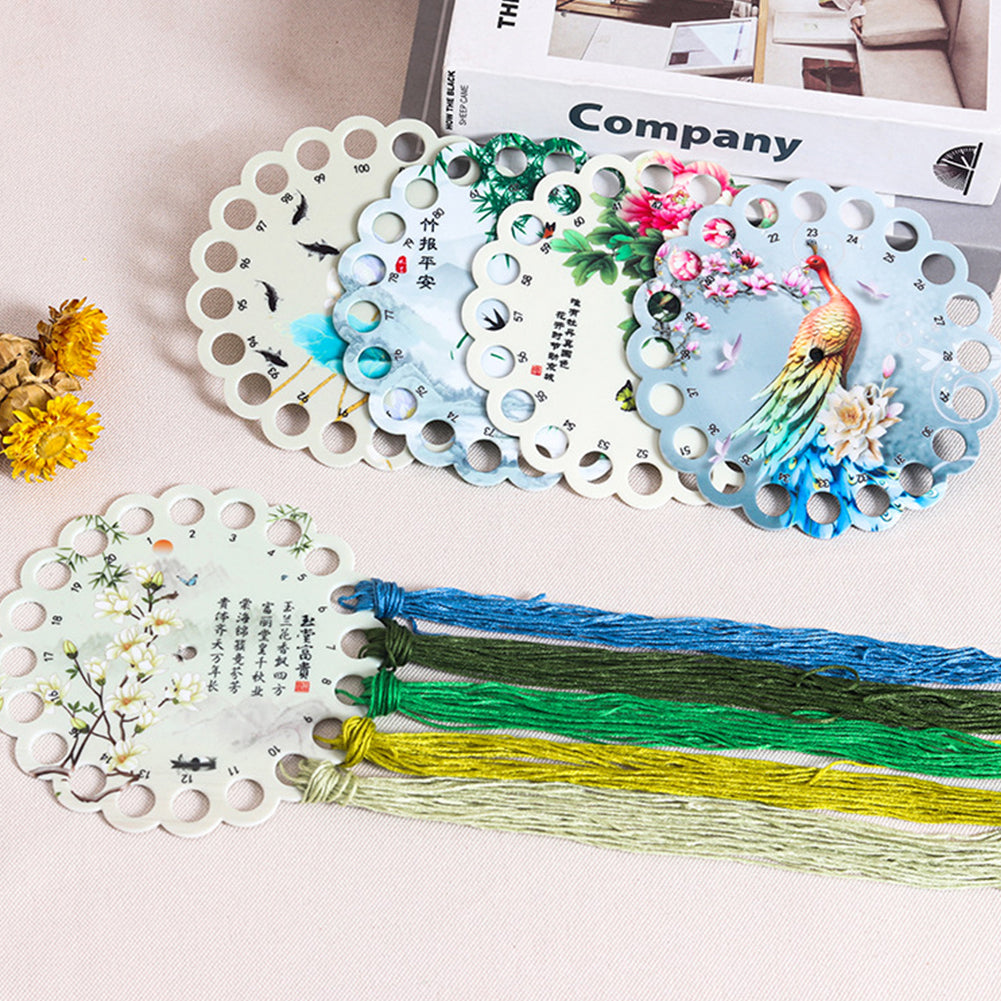 20-Hole Cross Stitch Thread Holder Flower Winding Board Sewing Accessory(14.5CM)