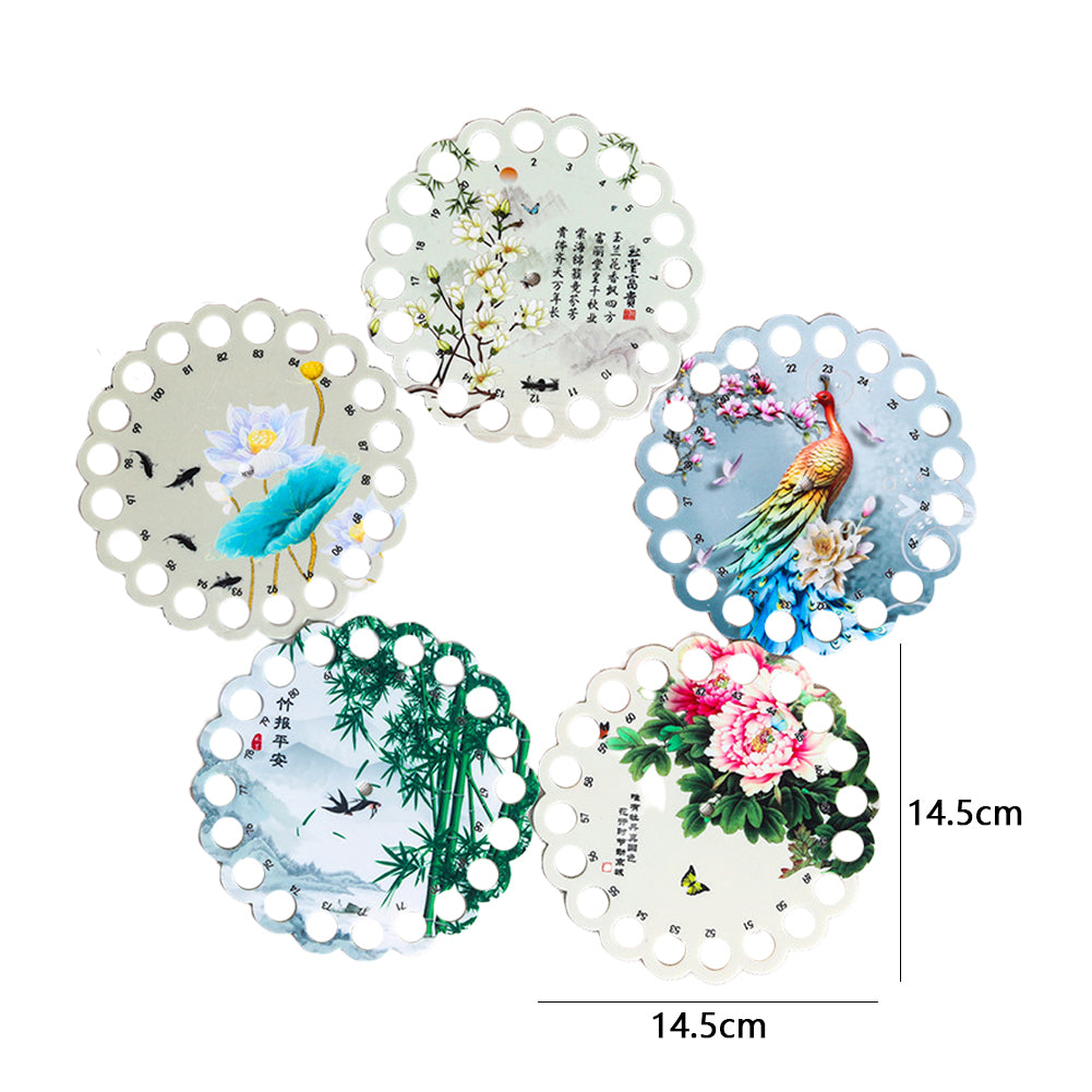 20-Hole Cross Stitch Thread Holder Flower Winding Board Sewing Accessory(14.5CM)
