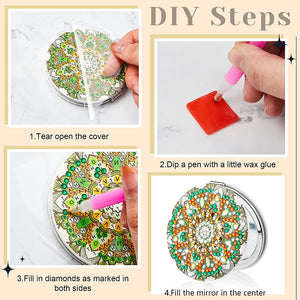 DIY Diamond Art Double Side Mosaic Makeup Mirror Art Craft Set (014)