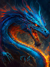Load image into Gallery viewer, Western Blue Dragon 45*60CM(Canvas) Full Square Drill Diamond Painting
