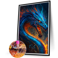 Load image into Gallery viewer, Western Blue Dragon 45*60CM(Canvas) Full Square Drill Diamond Painting
