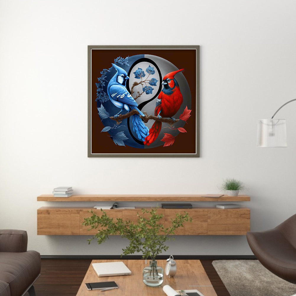 Tai Chi Diagram - Bird - Full 11CT Stamped Cross Stitch 40x40CM - Huacan