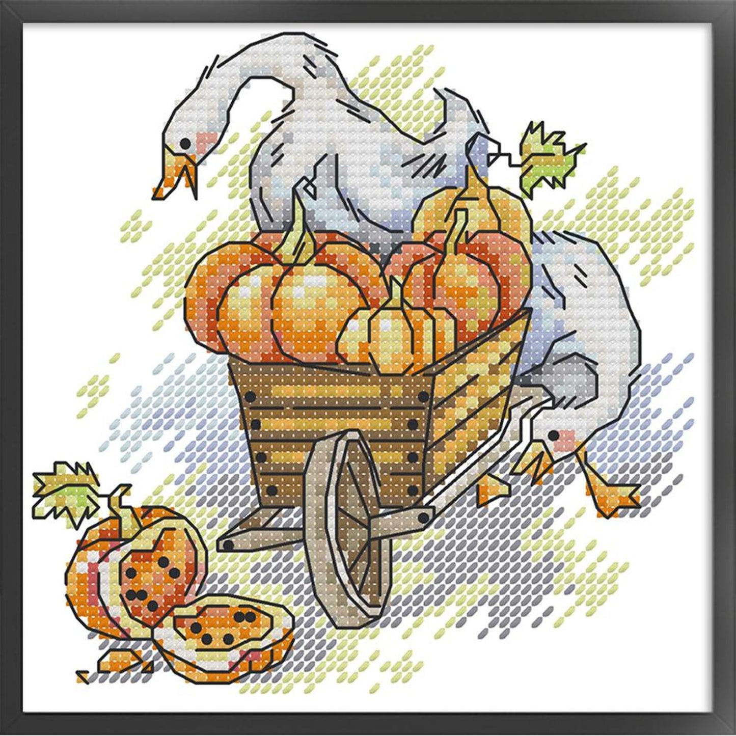 Loss Again And Again - Partial 14CT Stamped Cross Stitch 16x16CM - Joy Sunday Backstitch