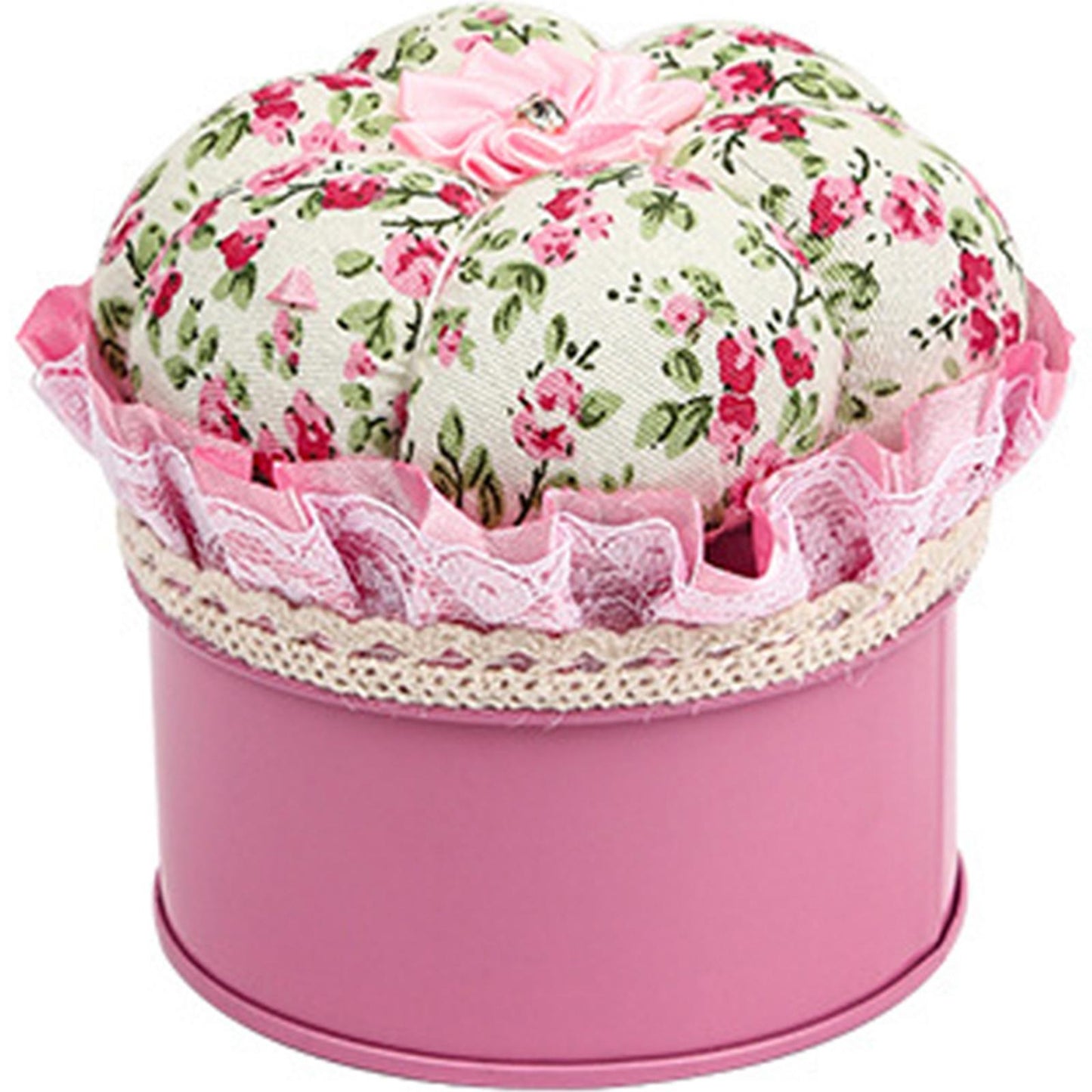 Needle Insert Sewing Tool Storage Box Needlework Tool Storage Box (Pink)