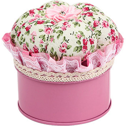 Needle Insert Sewing Tool Storage Box Needlework Tool Storage Box (Pink)