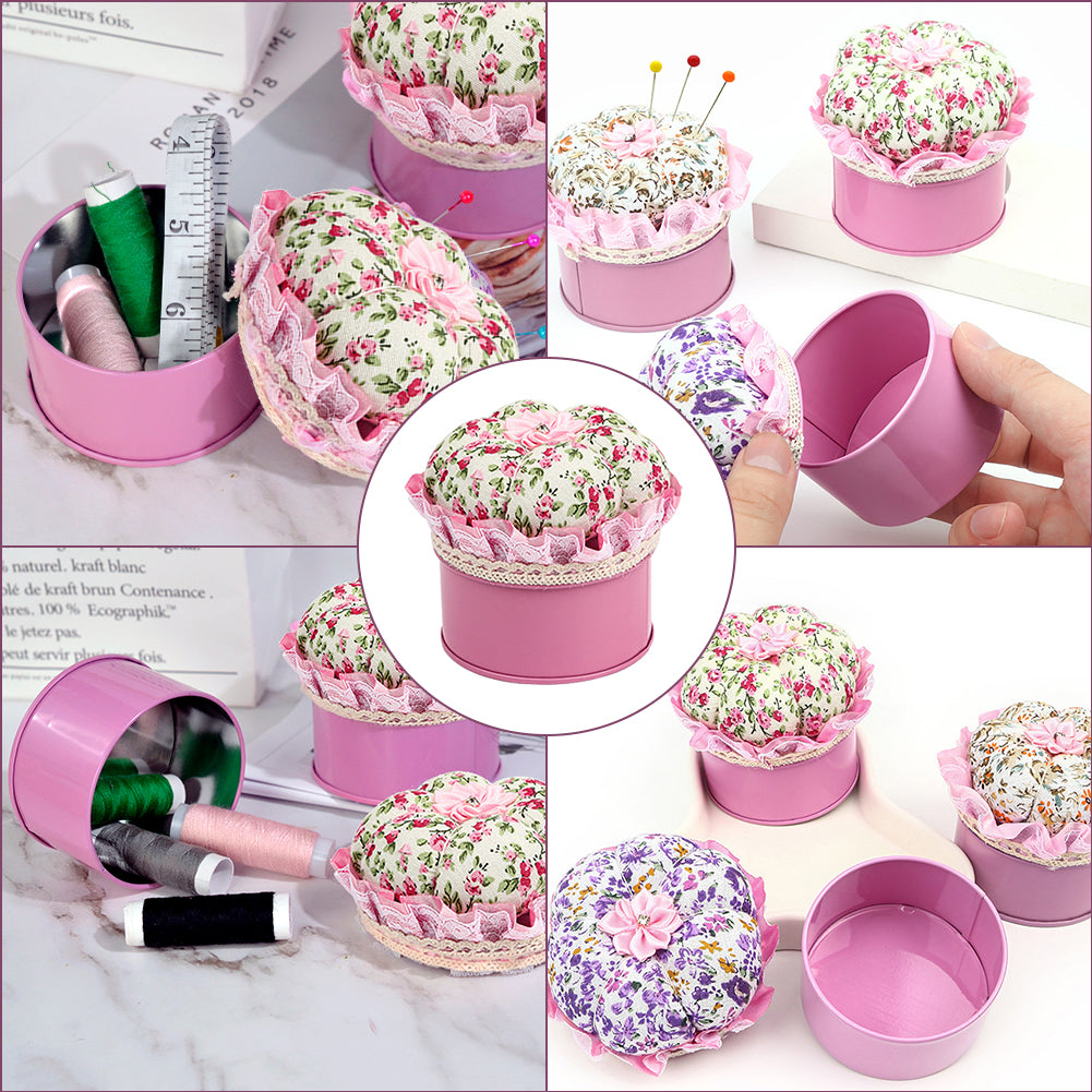 Needle Insert Sewing Tool Storage Box Needlework Tool Storage Box (Pink)