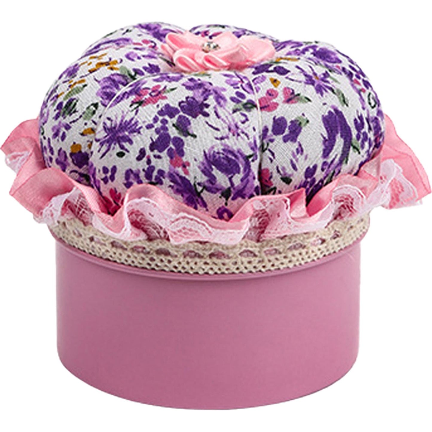 Needle Insert Sewing Tool Storage Box Needlework Tool Storage Box (Purple)