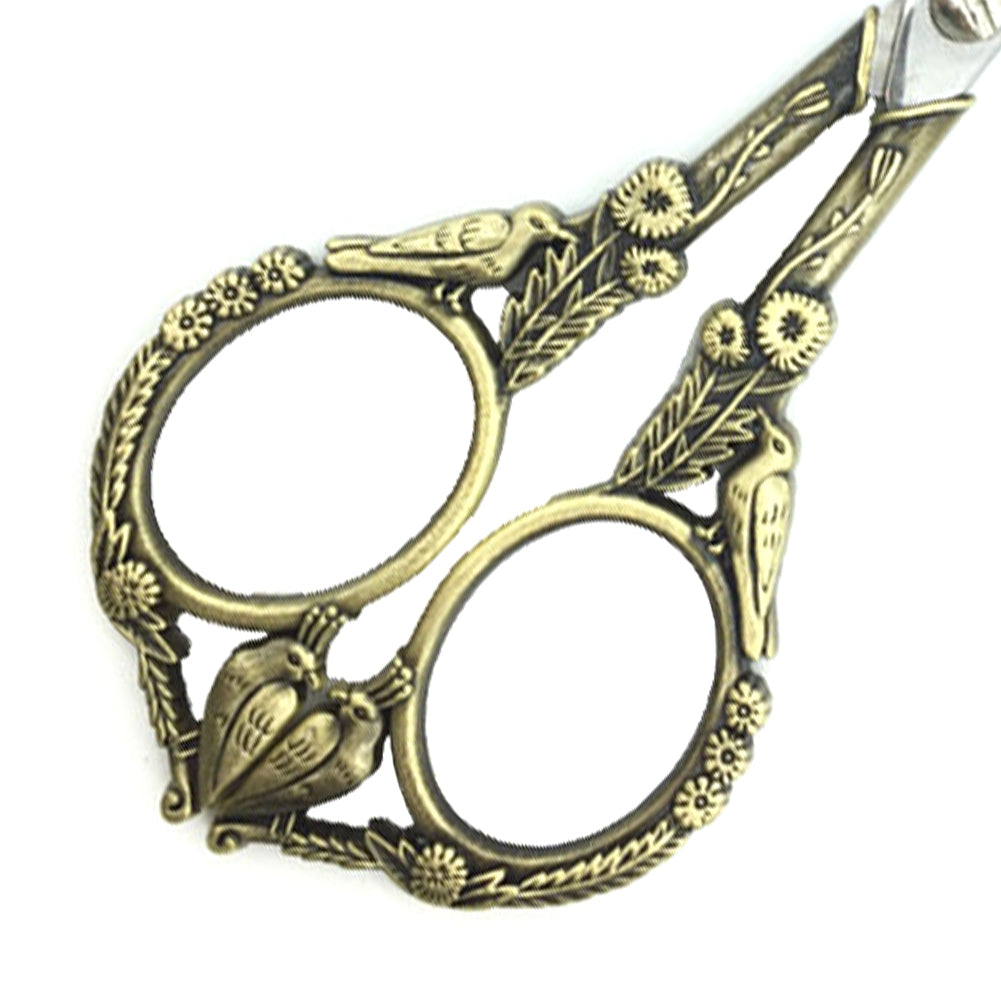 Retro Cross Stitch Scissors Stainless Steel Tailor Sewing Scissors (Bronze)