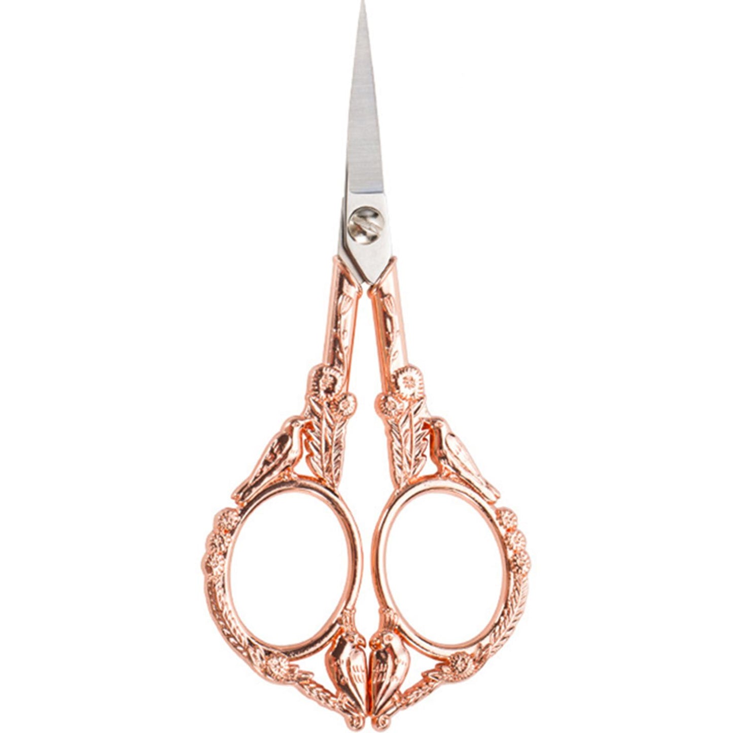 Retro Cross Stitch Scissors Stainless Steel Tailor Sewing Scissors (Rose Gold)