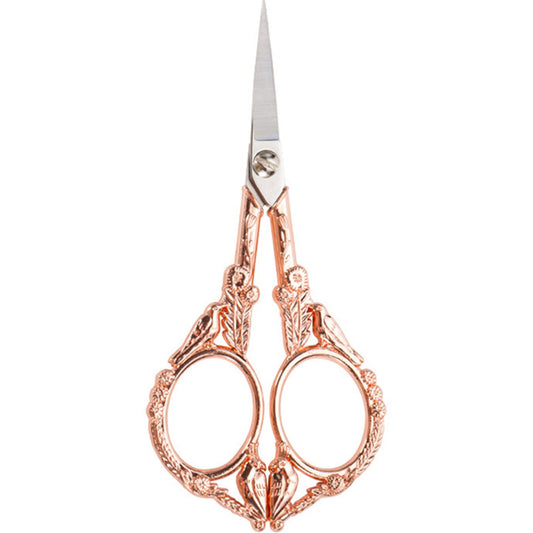 Retro Cross Stitch Scissors Stainless Steel Tailor Sewing Scissors (Rose Gold)