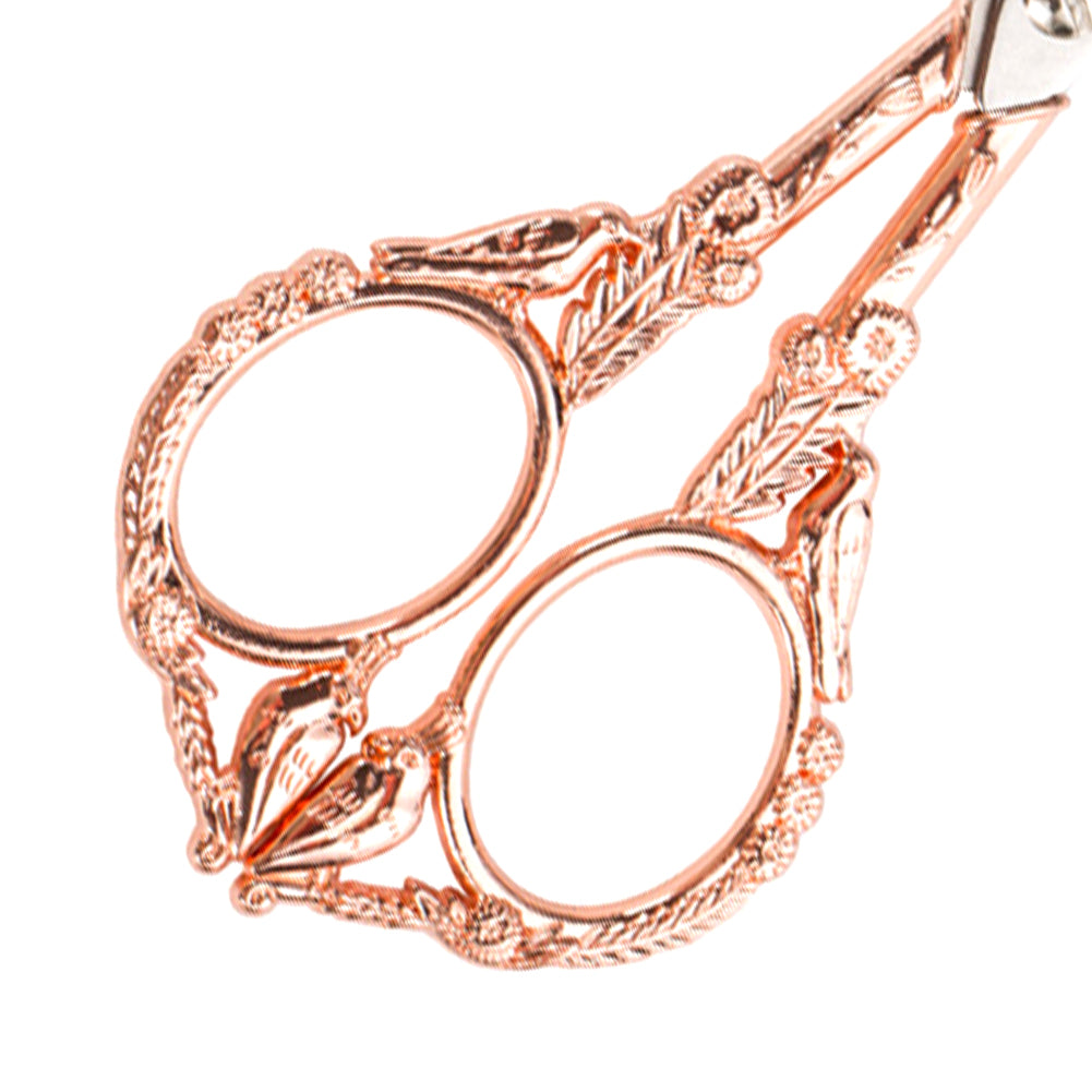 Retro Cross Stitch Scissors Stainless Steel Tailor Sewing Scissors (Rose Gold)