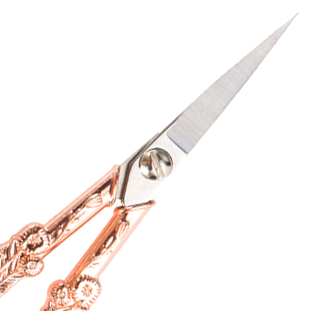 Retro Cross Stitch Scissors Stainless Steel Tailor Sewing Scissors (Rose Gold)
