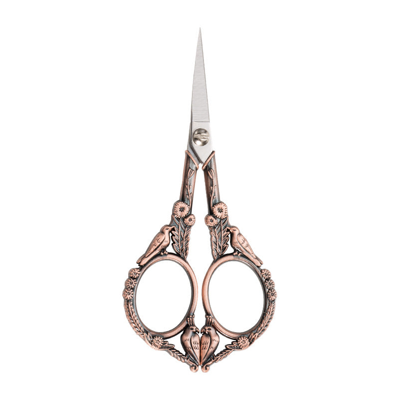 Retro Cross Stitch Scissors Stainless Steel Tailor Sewing Scissors (Copper )