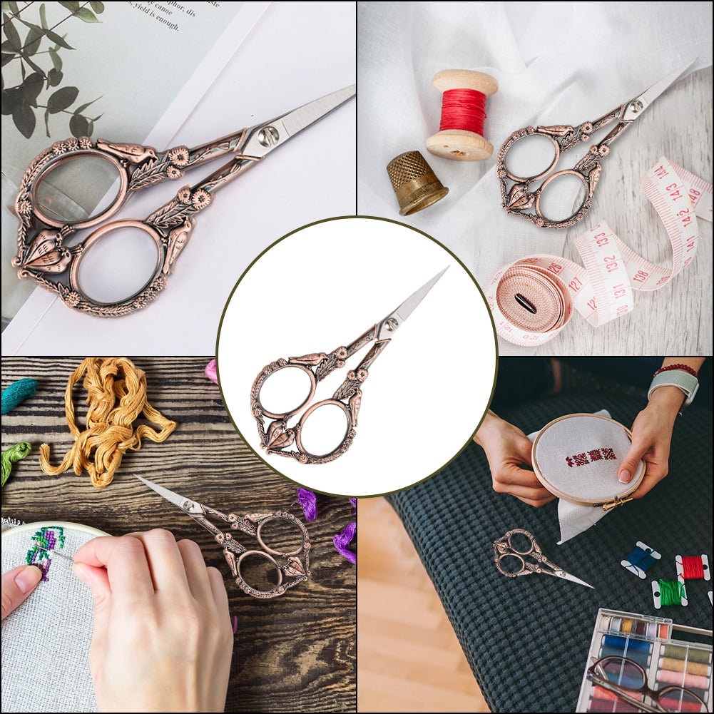 Retro Cross Stitch Scissors Stainless Steel Tailor Sewing Scissors (Copper )