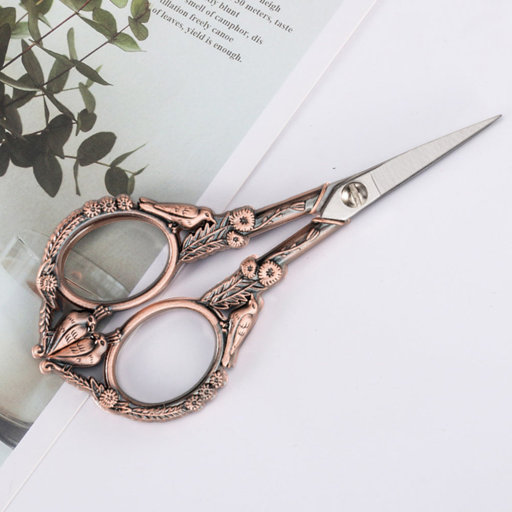 Retro Cross Stitch Scissors Stainless Steel Tailor Sewing Scissors (Copper )