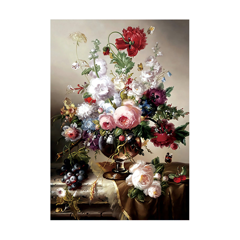 Flowers In Full Bloom - Full 11CT Stamped Cross Stitch 50x68CM - Band Silk Thread