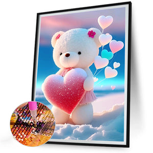 Beach Bear 30*40CM(Canvas) Full Round Drill Diamond Painting
