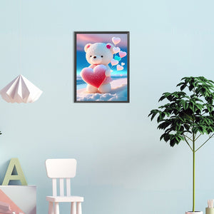 Beach Bear 30*40CM(Canvas) Full Round Drill Diamond Painting