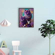 Load image into Gallery viewer, Purple Cat 30*40CM(Canvas) Full Round Drill Diamond Painting
