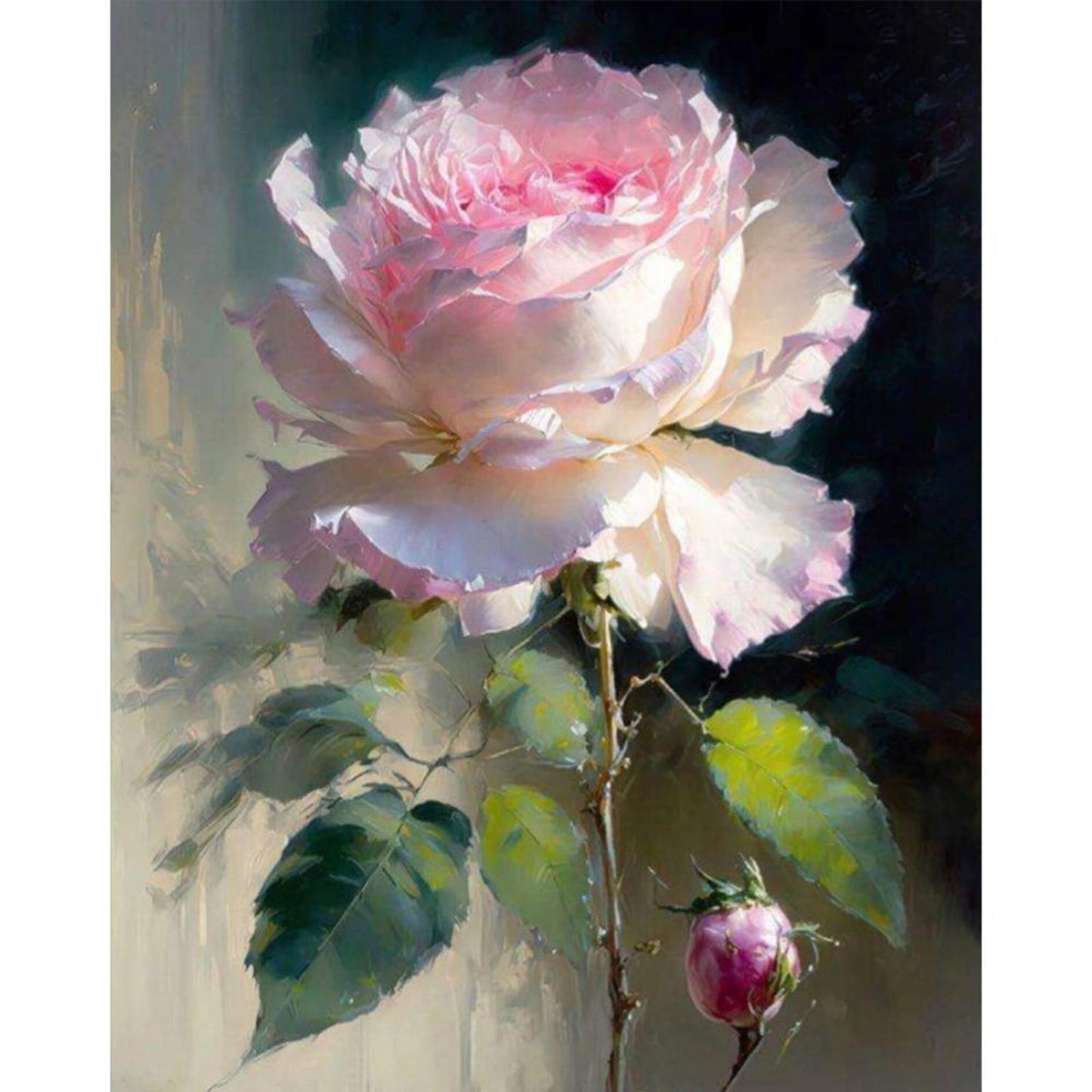 Rose - Full 11CT Stamped Cross Stitch 45x55CM - Huacan