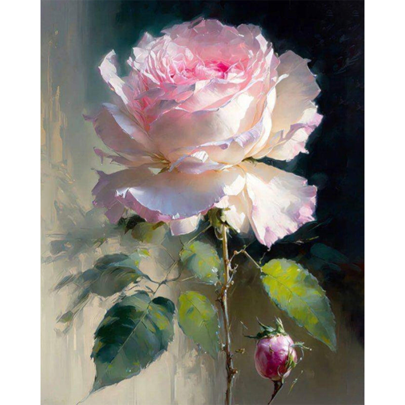 Rose - Full 11CT Stamped Cross Stitch 45x55CM - Huacan