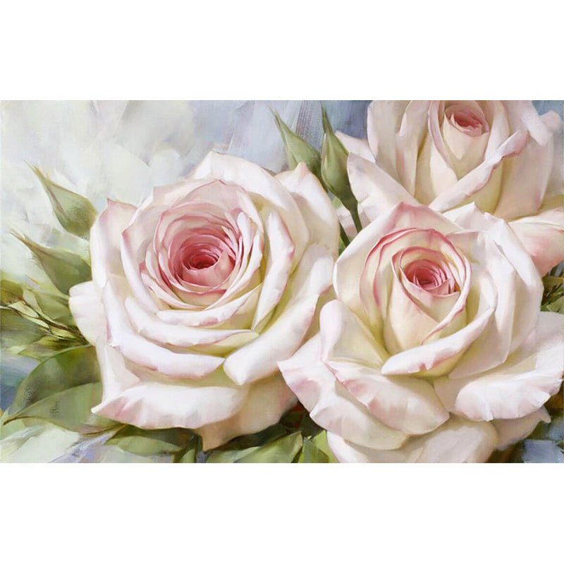 White Rose - Full 11CT Stamped Cross Stitch 45x30CM - Huacan