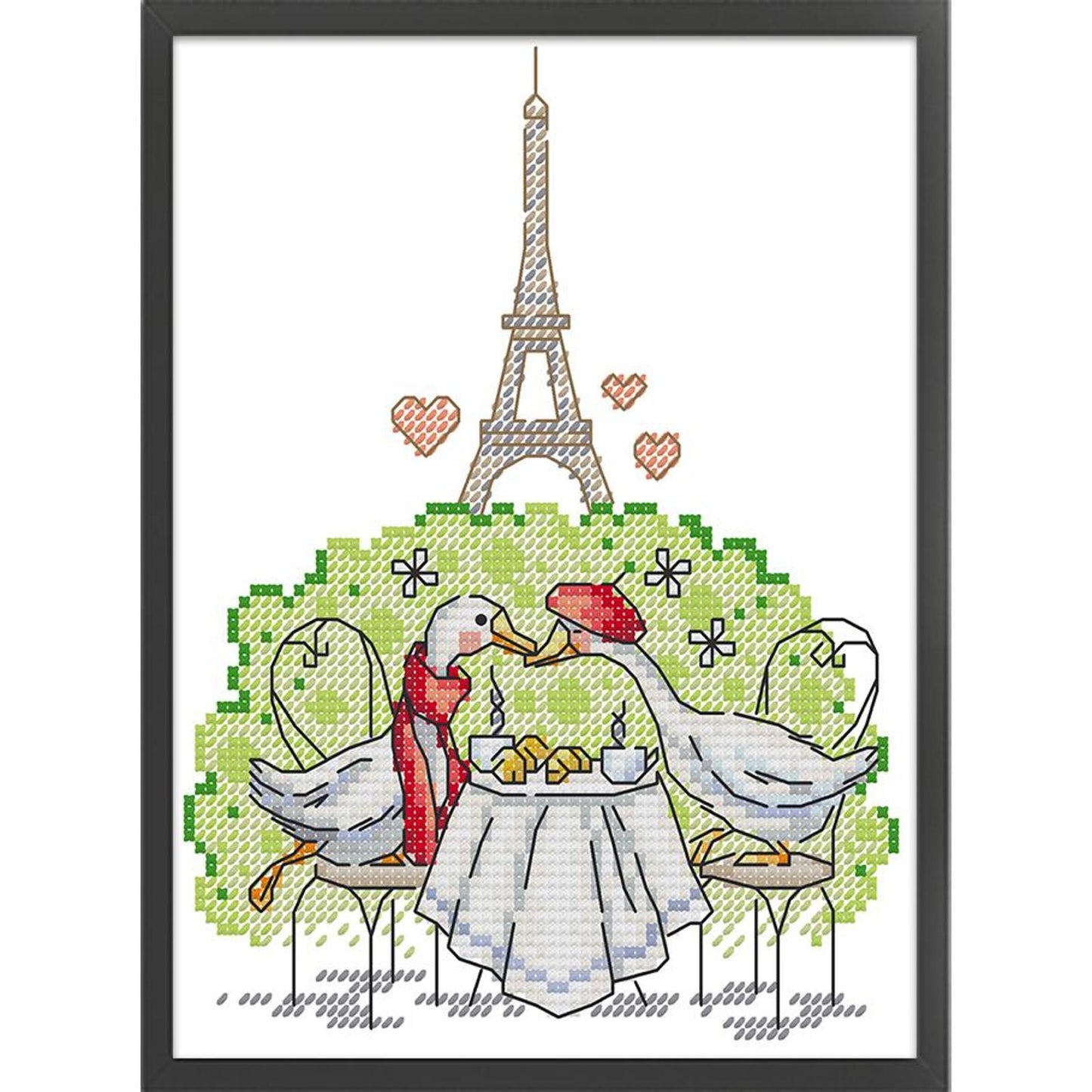 Paris - Partial 14CT Stamped Cross Stitch 17x21CM - Joy Sunday Backstitch