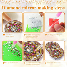 Load image into Gallery viewer, Double Side DIY Datura Diamond Painting Mirror for Adult and Kids
