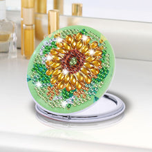 Load image into Gallery viewer, Sunflower Double Side DIY Diamond Painting Makeup Mirror for Girl (043)
