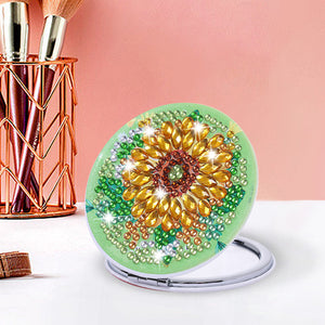 Sunflower Double Side DIY Diamond Painting Makeup Mirror for Girl (043)