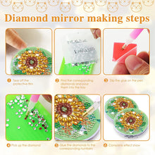 Load image into Gallery viewer, Sunflower Double Side DIY Diamond Painting Makeup Mirror for Girl (043)
