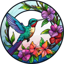 Load image into Gallery viewer, Hummingbird Glass Painting 30*30CM(Canvas) Full Round Drill Diamond Painting
