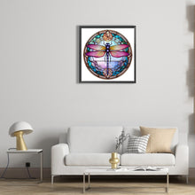 Load image into Gallery viewer, Dragonfly Glass Painting 30*30CM(Canvas) Full Round Drill Diamond Painting
