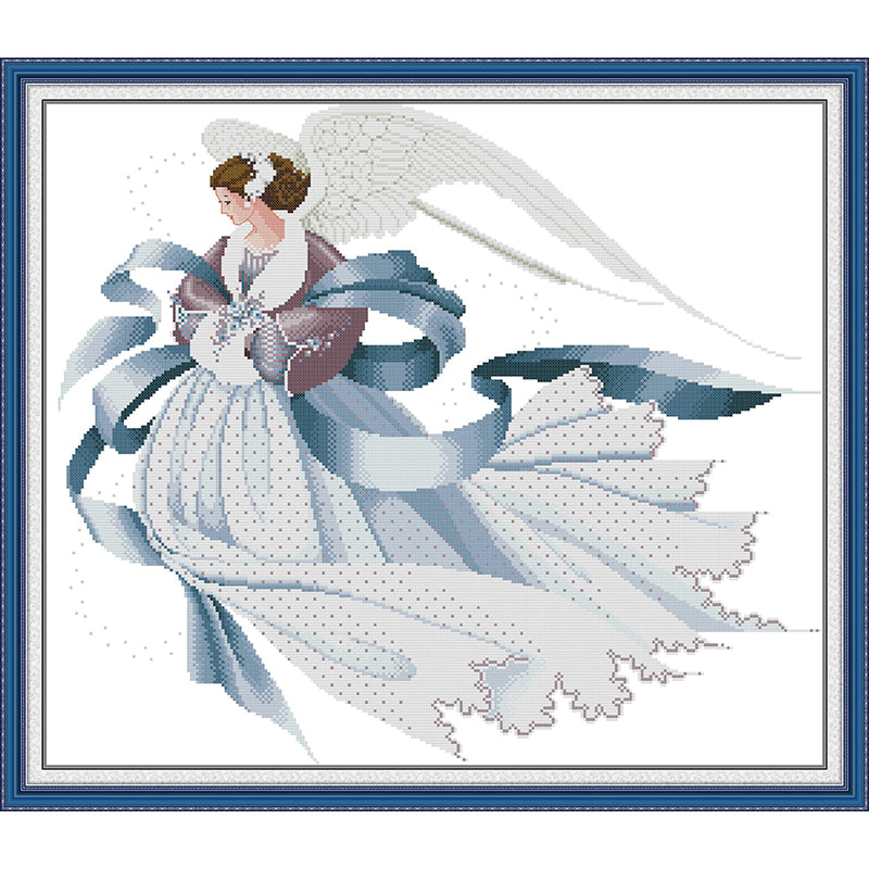 Angel - Partial 14CT Stamped Cross Stitch 57x50CM - Joy Sunday Backstitch