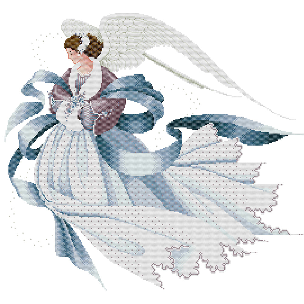 Angel - Partial 14CT Stamped Cross Stitch 57x50CM - Joy Sunday Backstitch