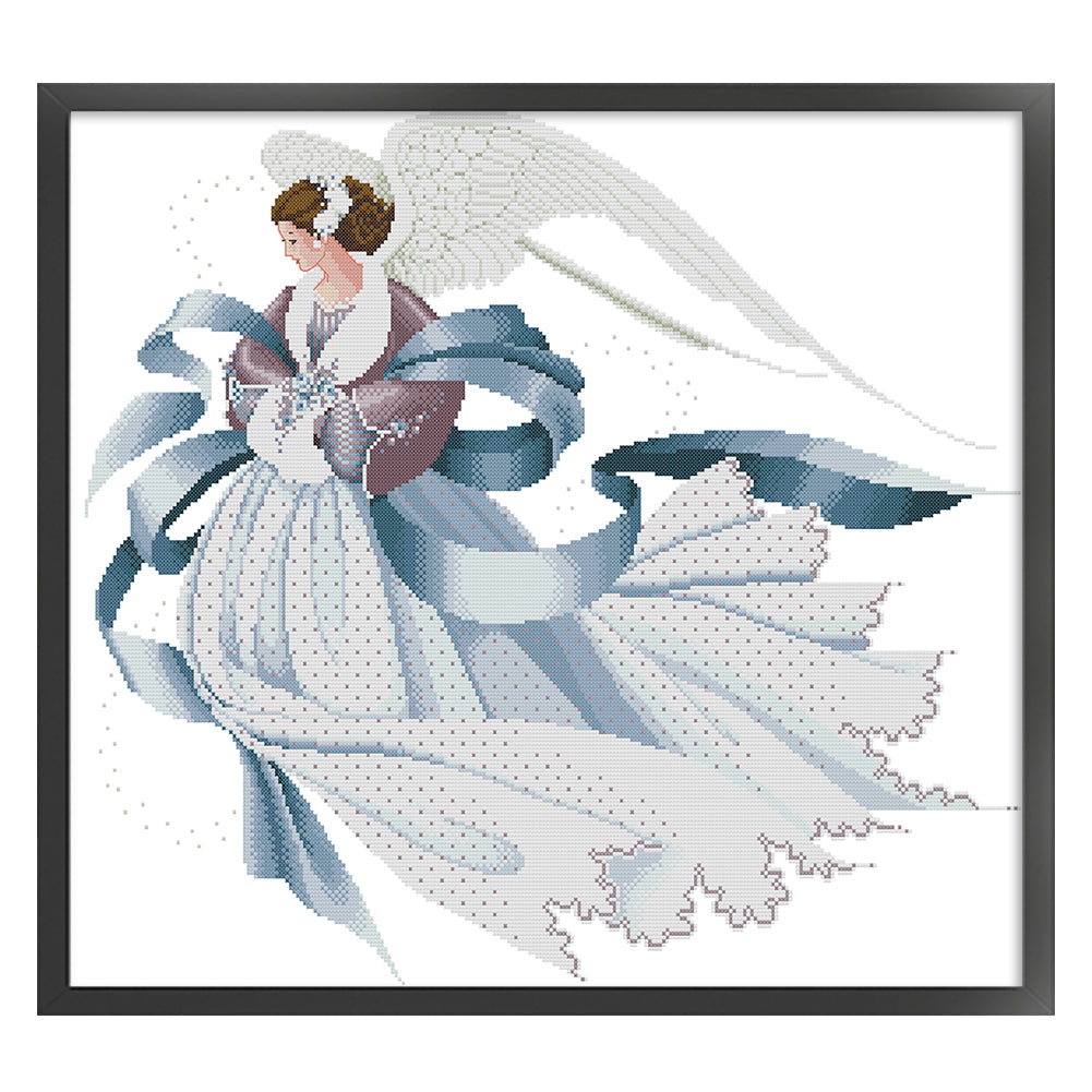 Angel - Partial 14CT Stamped Cross Stitch 57x50CM - Joy Sunday Backstitch