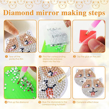 Load image into Gallery viewer, DIY Pocket Mirror Art Craft Set Double Side for Kids Women Girls (057)
