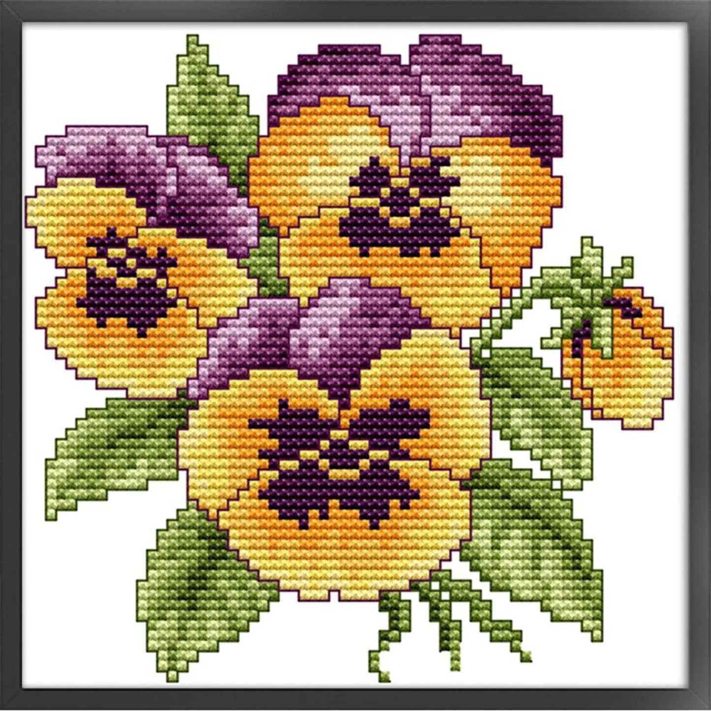 Flower Of Happiness - Partial 14CT Stamped Cross Stitch 17x17CM - Joy Sunday Backstitch