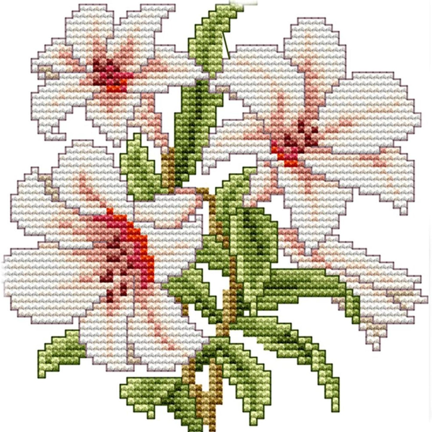 Flower Of Happiness - Partial 14CT Stamped Cross Stitch 17x17CM - Joy Sunday Backstitch