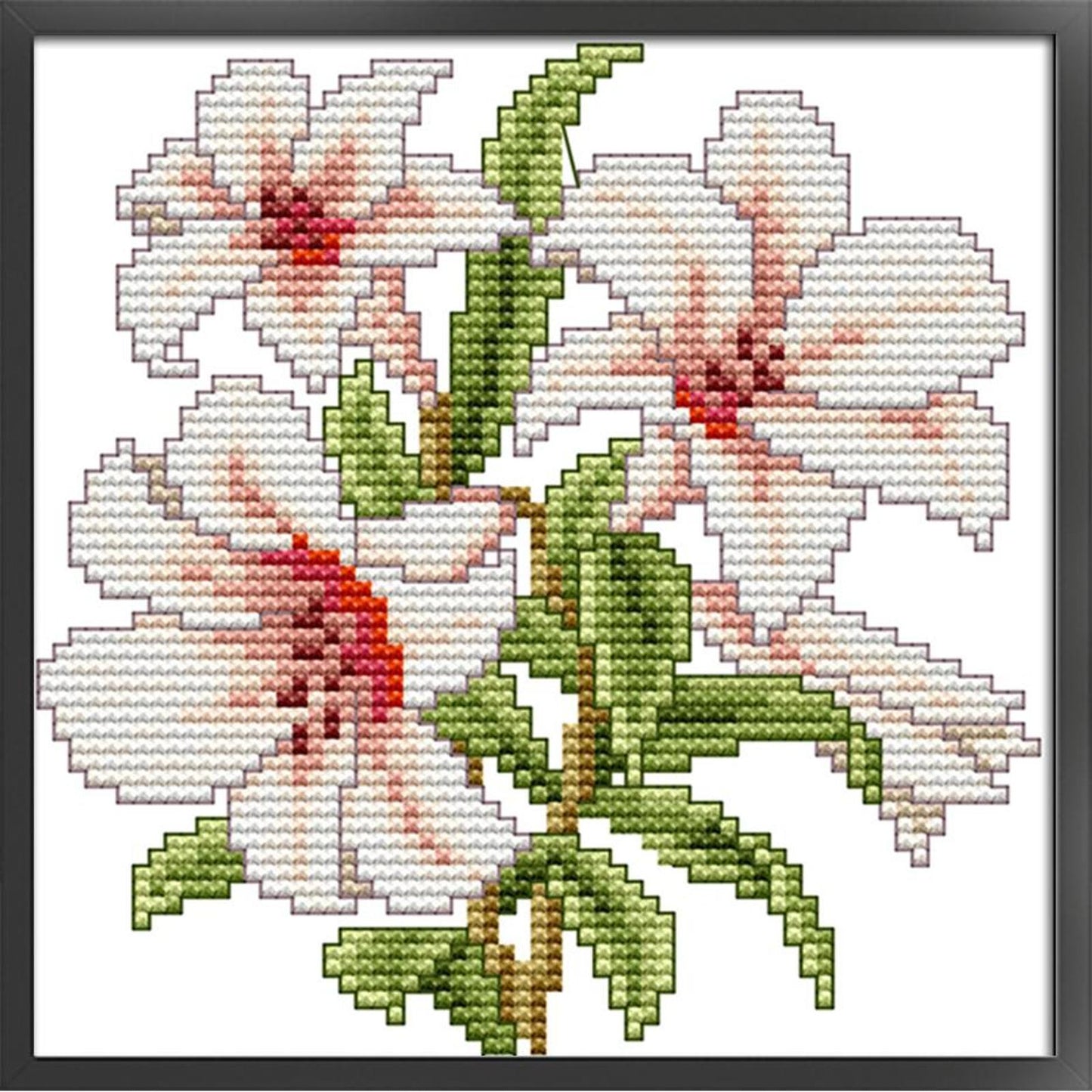 Flower Of Happiness - Partial 14CT Stamped Cross Stitch 17x17CM - Joy Sunday Backstitch