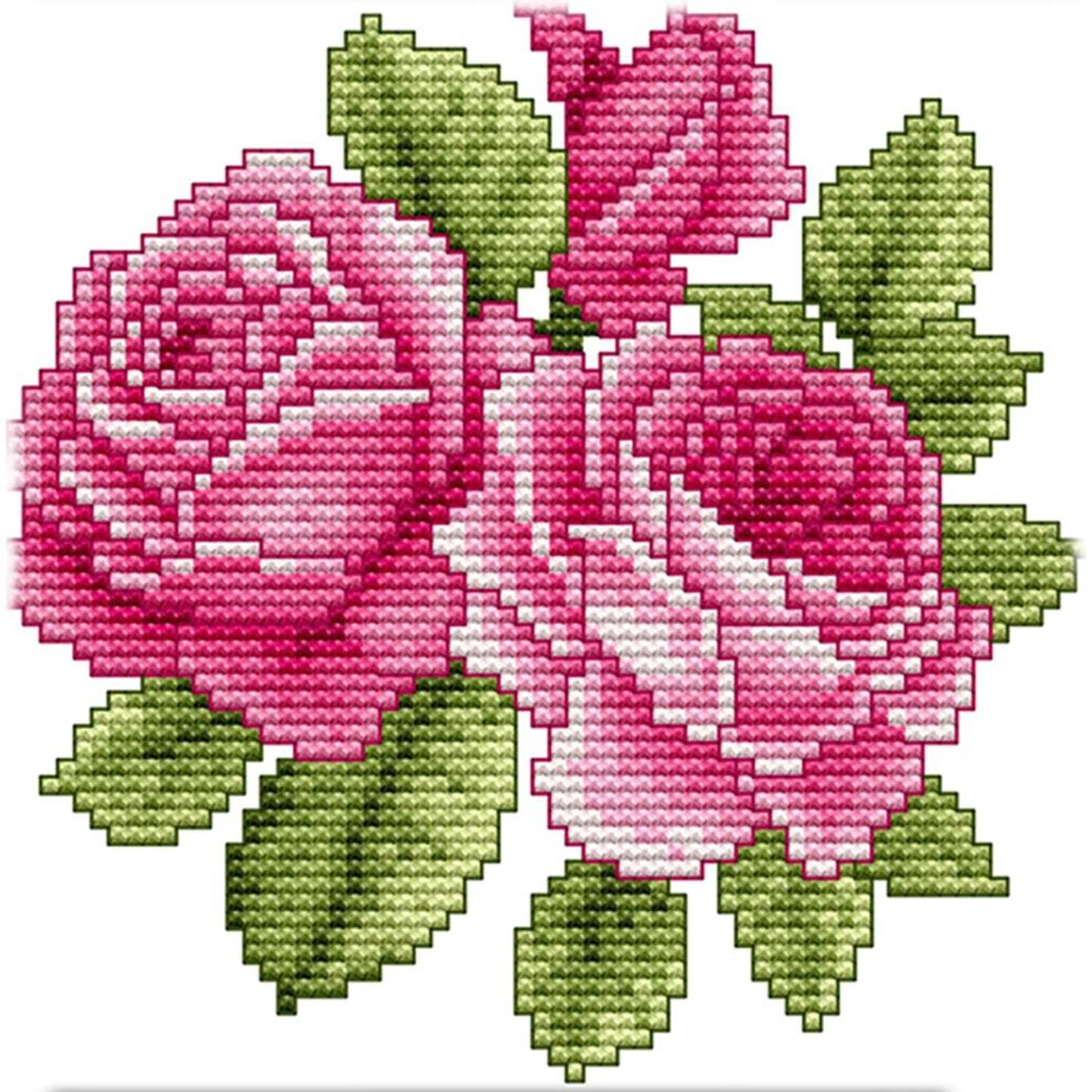 Flower Of Happiness - Partial 14CT Stamped Cross Stitch 17x17CM - Joy Sunday Backstitch