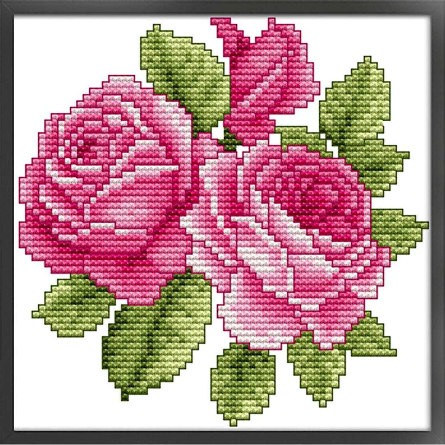 Flower Of Happiness - Partial 14CT Stamped Cross Stitch 17x17CM - Joy Sunday Backstitch