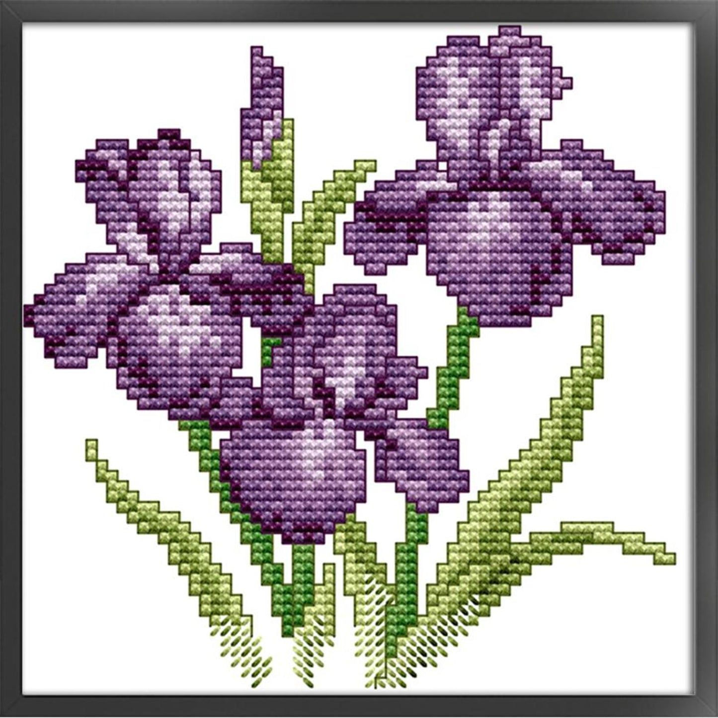 Flower Of Happiness - Partial 14CT Stamped Cross Stitch 17x17CM - Joy Sunday Backstitch