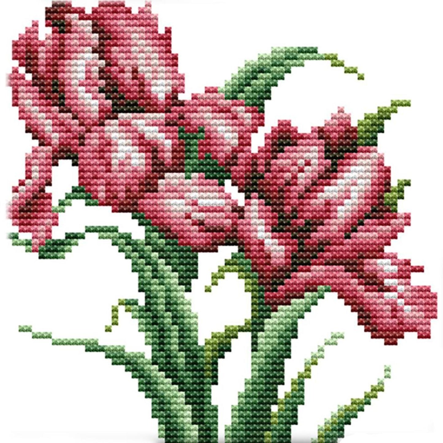 Orchid - Partial 14CT Stamped Cross Stitch 17x17CM - Joy Sunday