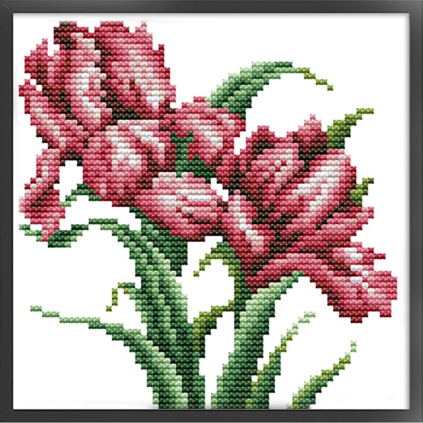 Orchid - Partial 14CT Stamped Cross Stitch 17x17CM - Joy Sunday