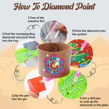 Load image into Gallery viewer, 6pcs DIY Embroidery Art Craft Kit Flower Diamond Cross Home Decor
